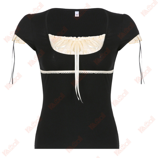 sweet lace patchwork shirts sale